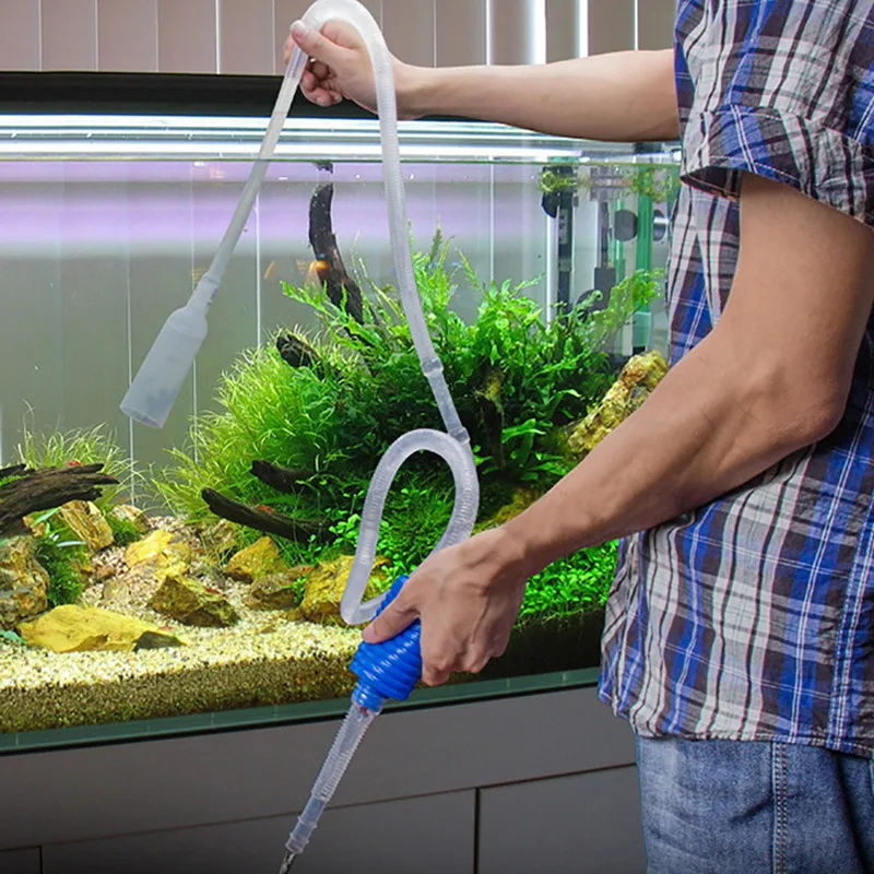 Marine Aquarium Vacuum - Siphon d'aquarium, pompe d'aspirateur semi-automatique, changeur