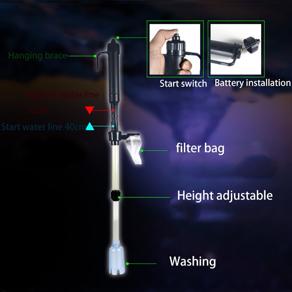 Filtre à eau de gravier sous v - Marine Aquarium Vacuum avis et prix